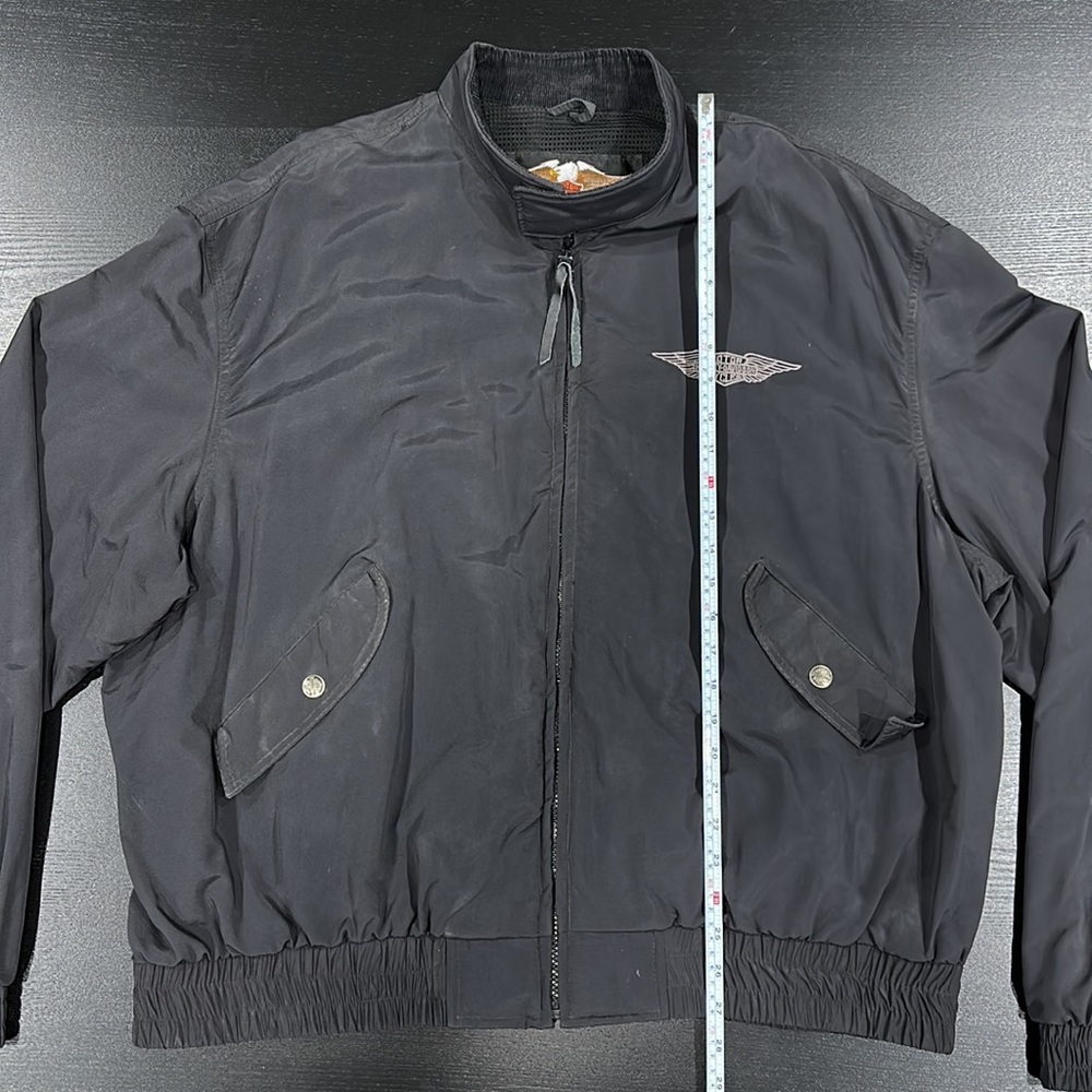 Harley-Davidson Vintage Zip Nylon Windbreaker Jacket - 3XL - Picture 8 of 9